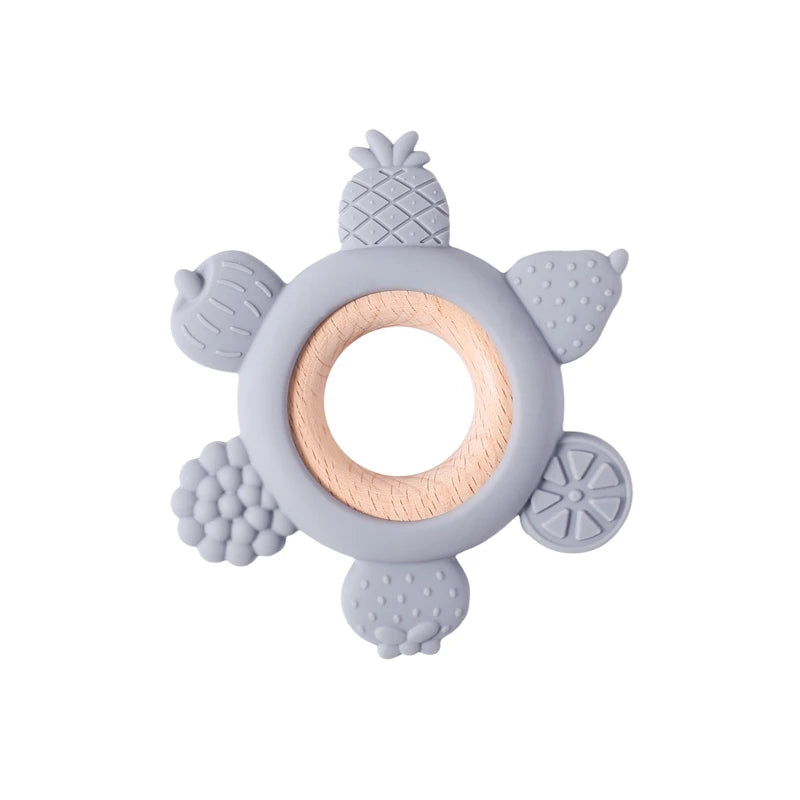 Silicone Teether Ring – Baby Sensory Toy