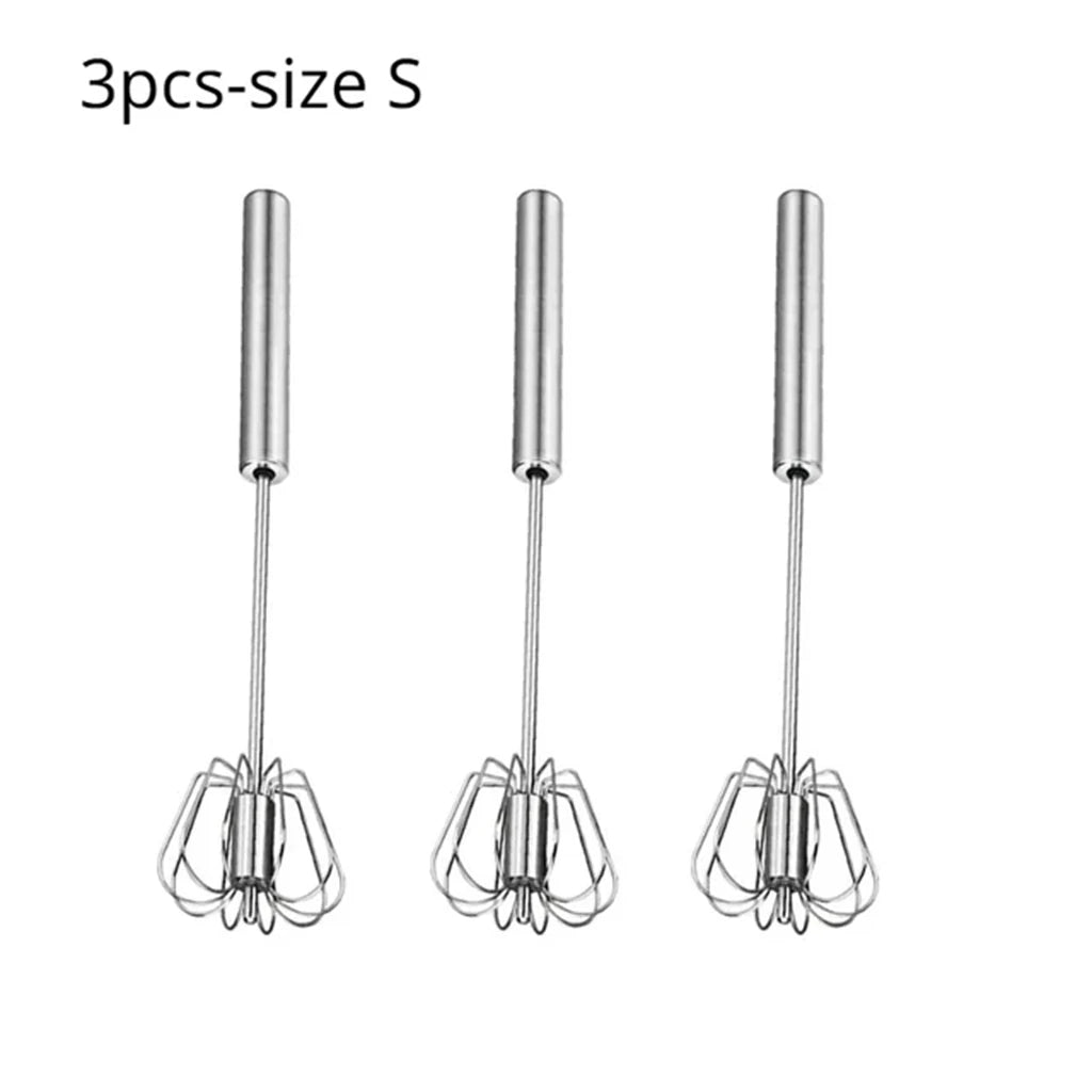 Semi-Automatic Stainless Steel Egg Beater Mixer Hand Whisk