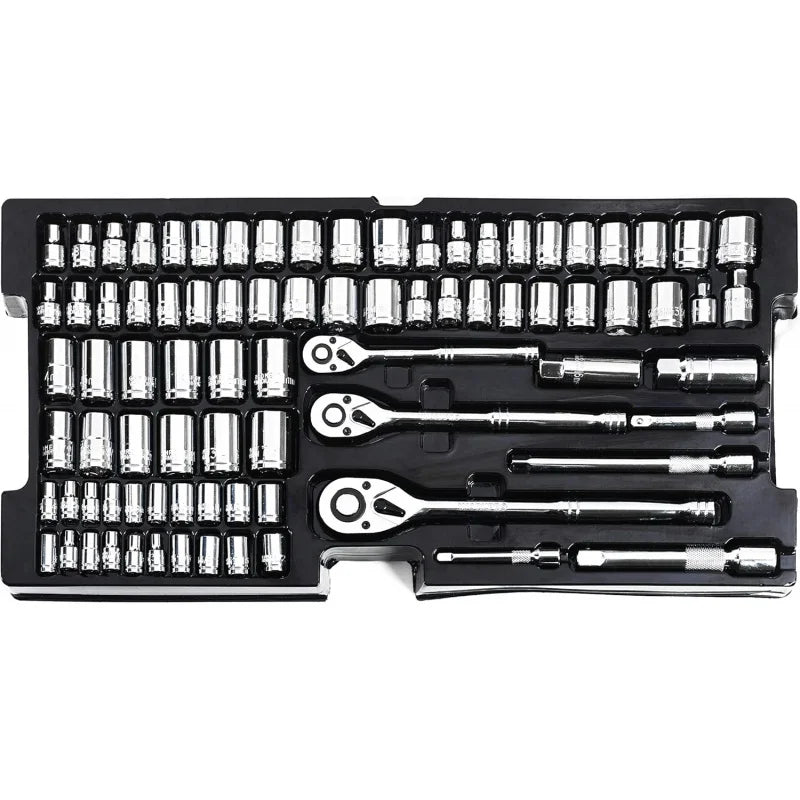 408 Mechanical Tools Suit,Universal Household Maintenance Tools Kit,Belt 3 One Drawer Heavy Duty Metal Box,Hand Tool Kit Suit