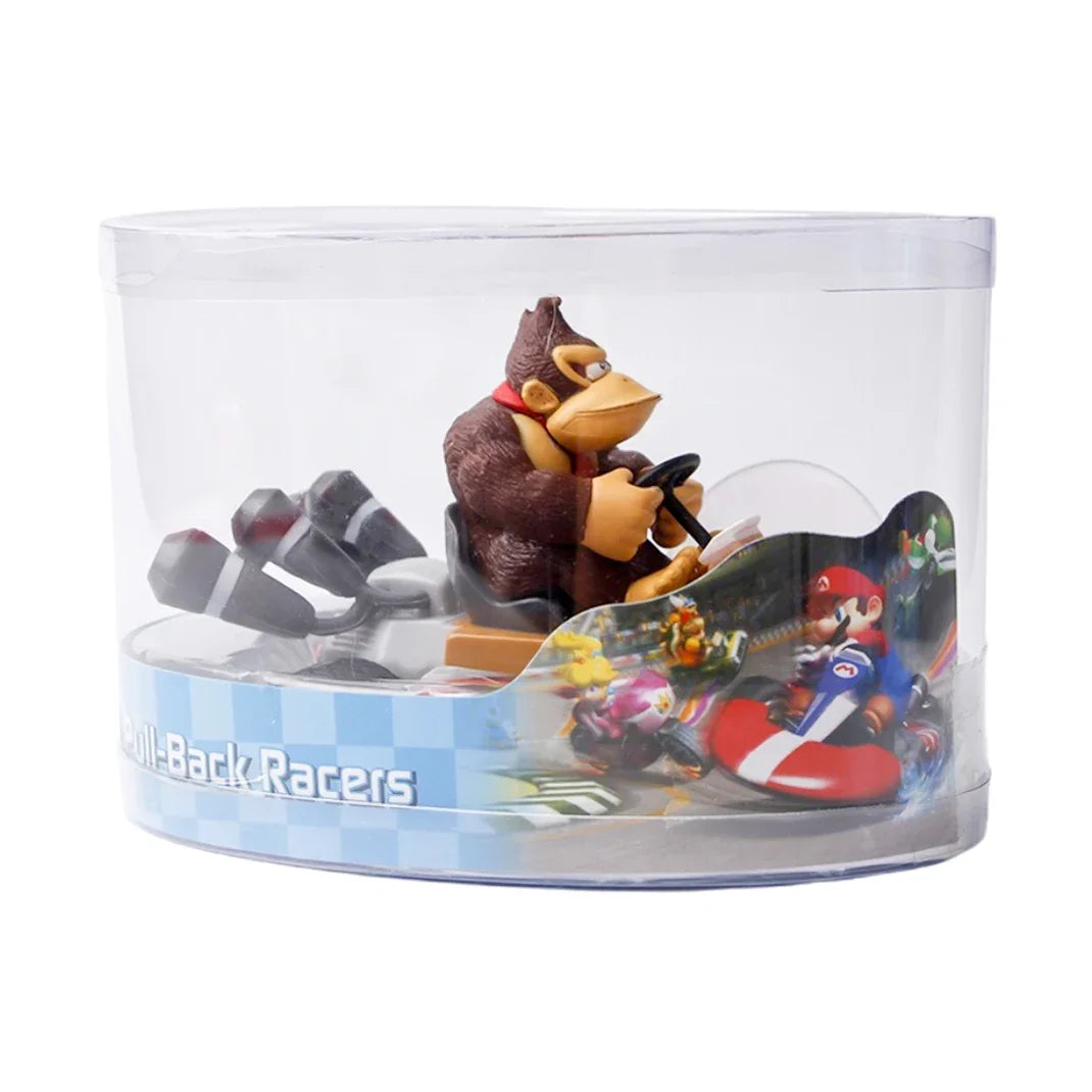 Super Mario Pull Back Cars - Yoshi, Donkey Kong, Bowser, Luigi, Princess Peach & Toad