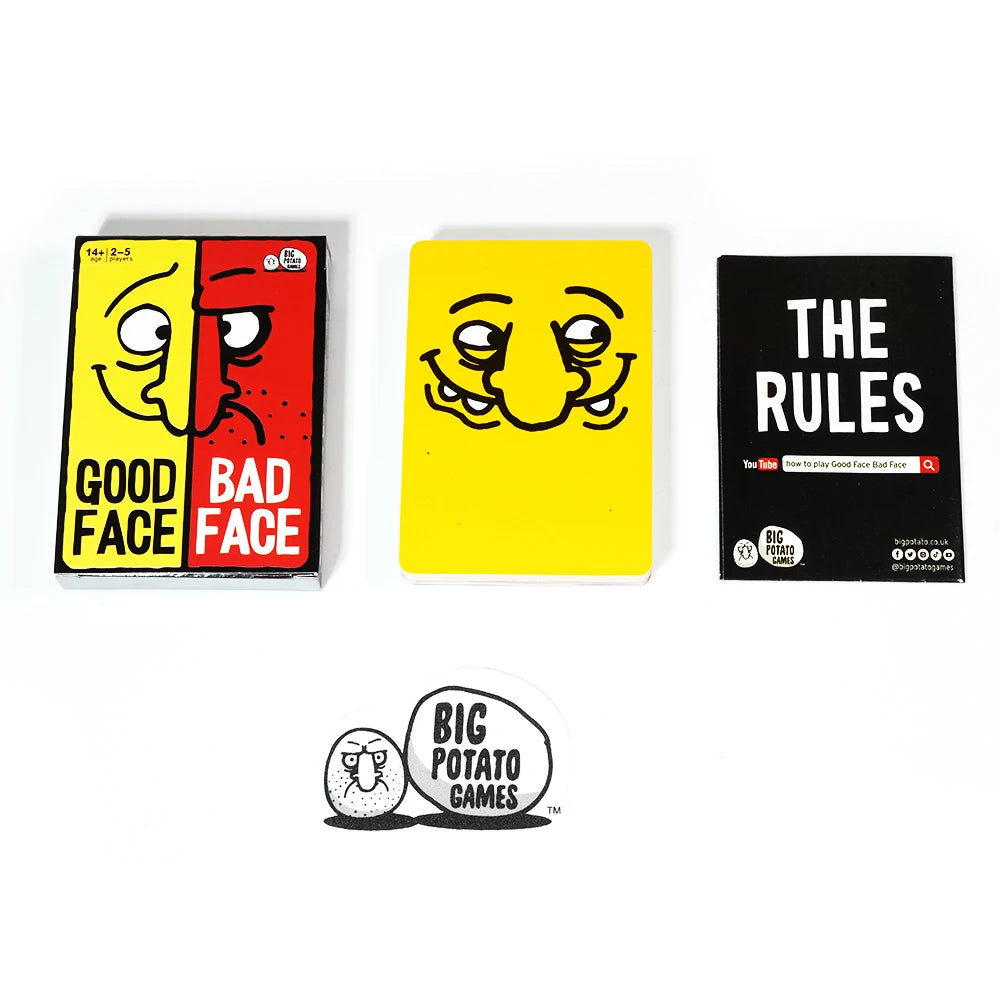 Good Face Bad Face Card Game - Hilarious Party & Travel Game