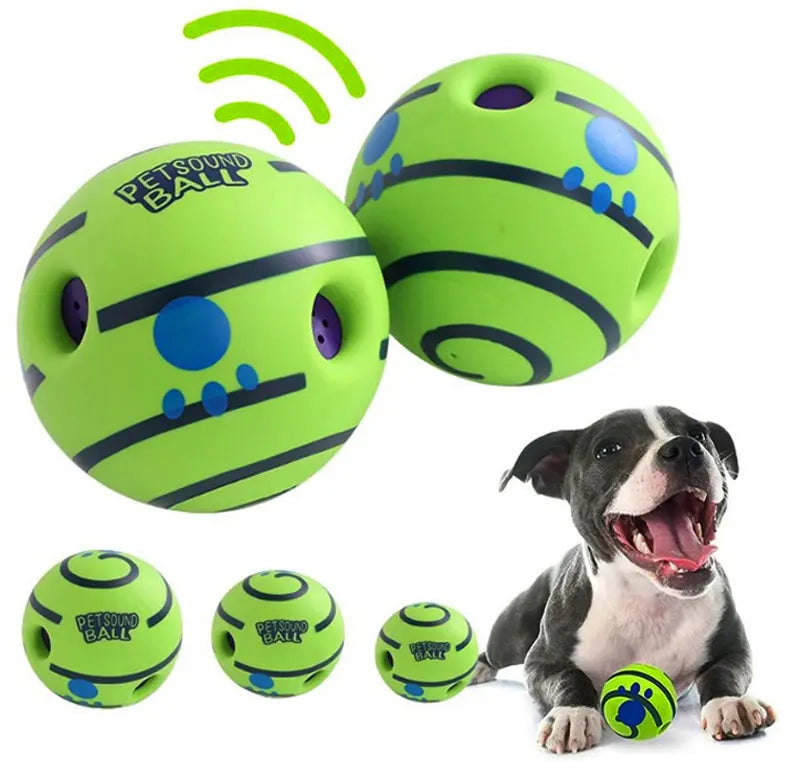 Dog Toy Wobble Wag Giggle Ball Getting Dog Attention Toy Fun Giggle Sounds When Rolled or Shaken Pets Know Best As Seen On TV