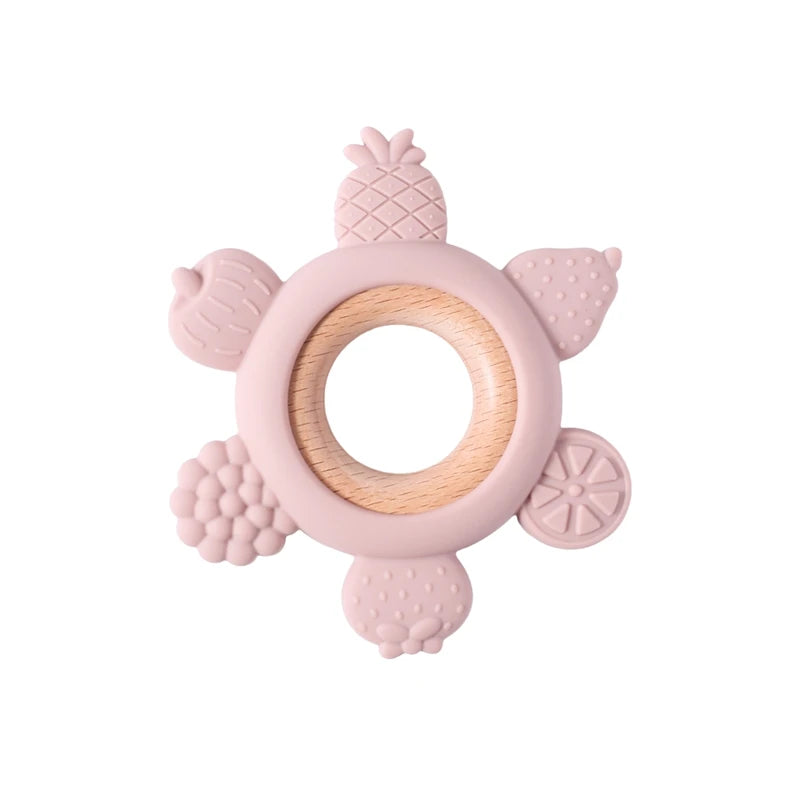 Silicone Teether Ring – Baby Sensory Toy