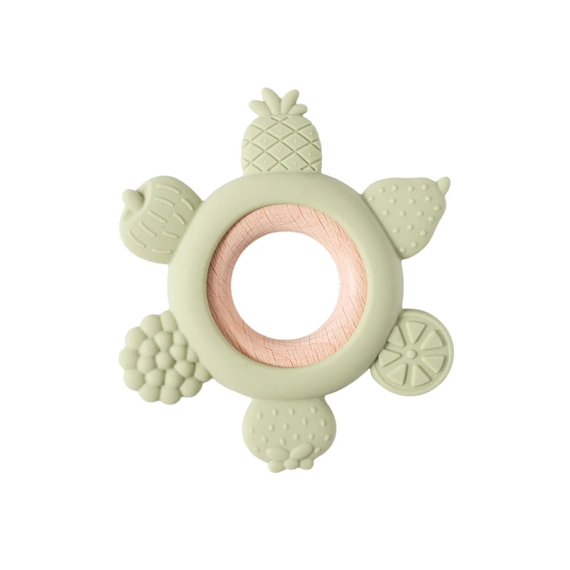 Silicone Teether Ring – Baby Sensory Toy