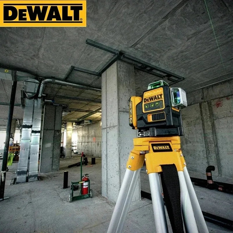 Dewalt DW089LG 3 Sides*360 Degree Vertical 12V Lithium Battery 12 Lines Laser Level   Horizontal Green Light Level Meter Outdoor