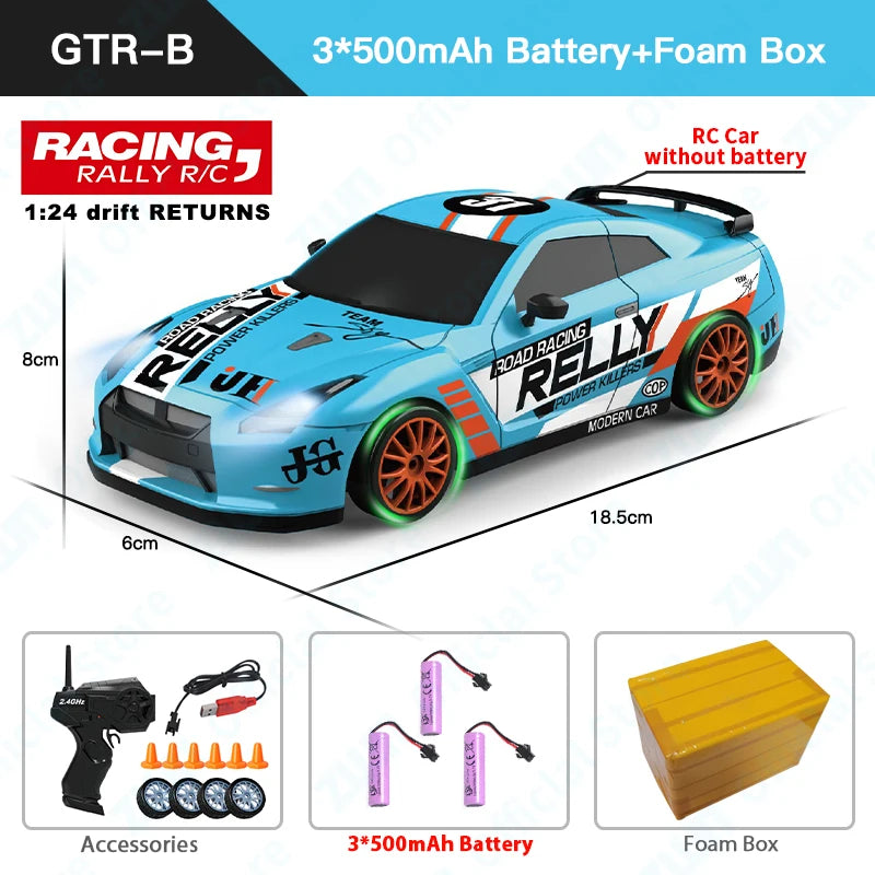 ZWN 1/24 RC Drift Car - High-Speed Remote Control Electric Vehicle