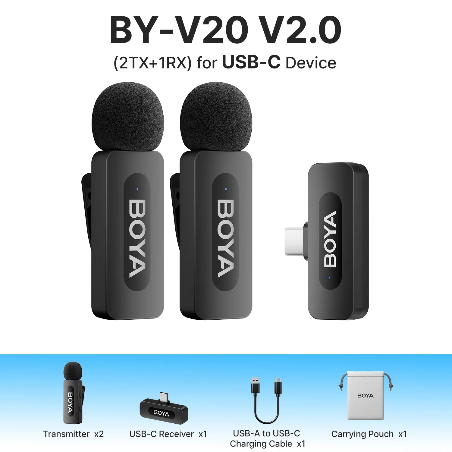 BOYA BY-V3 Wireless Lavalier Microphone