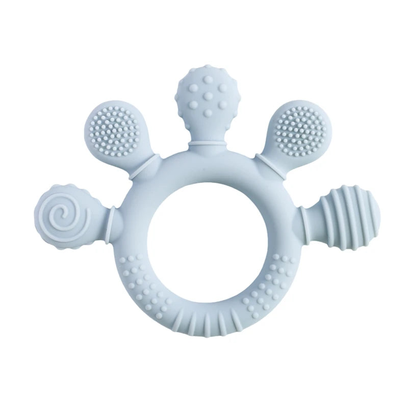 Silicone Teether Ring – Baby Sensory Toy