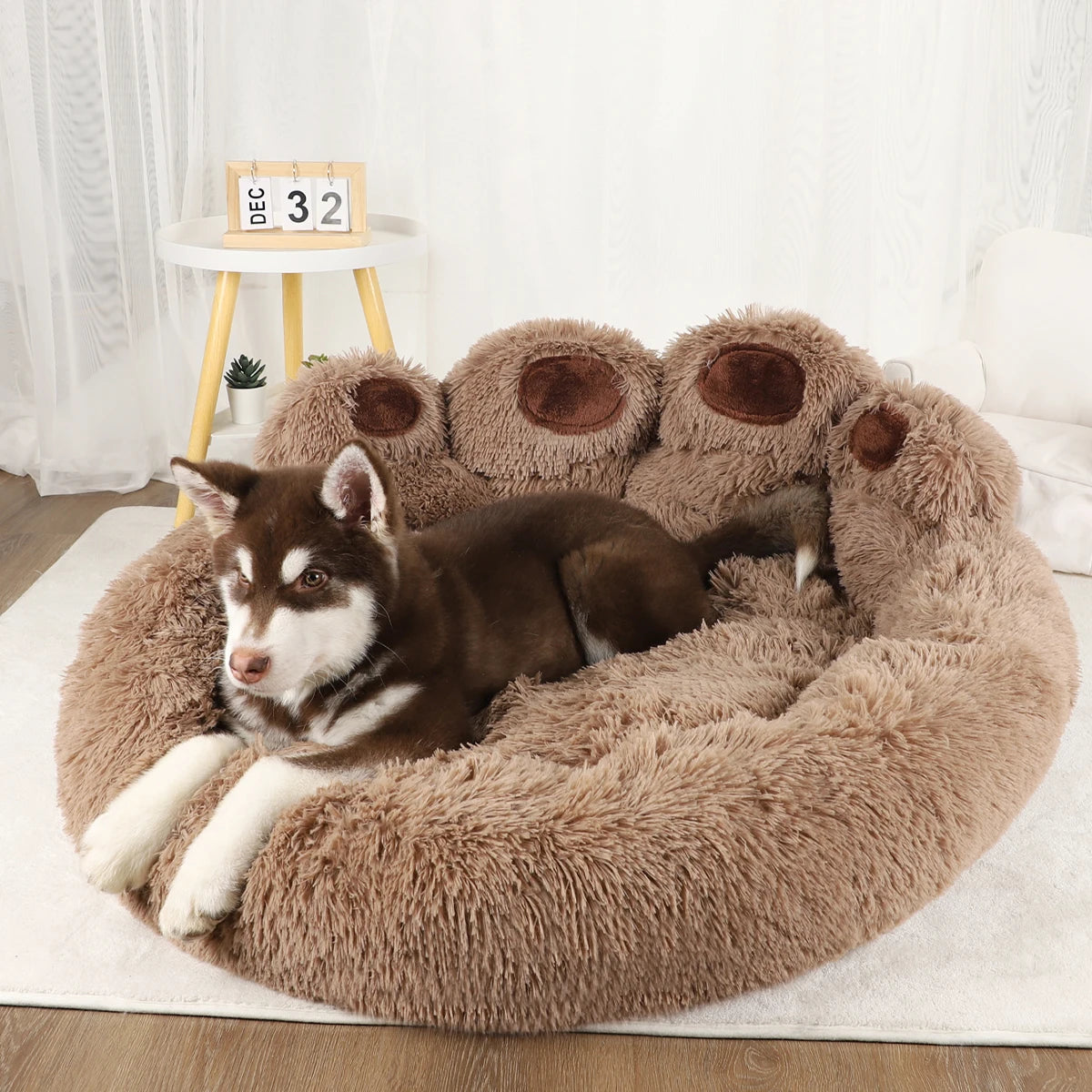 Pet Dog Sofa Bed for Small to Medium Dogs - Washable Plush Mat & Kennel