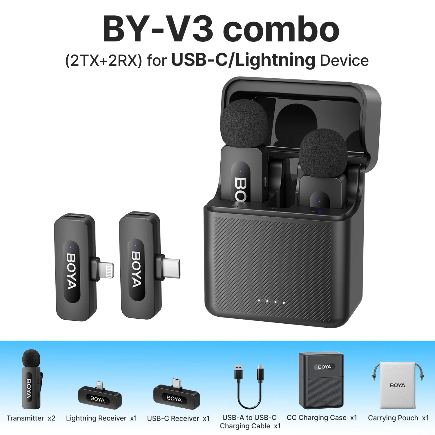 BOYA BY-V3 Wireless Lavalier Microphone