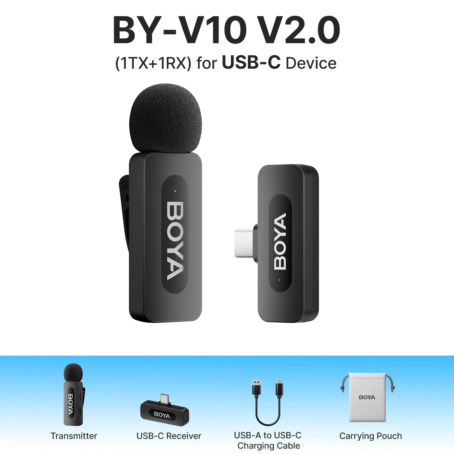 BOYA BY-V3 Wireless Lavalier Microphone