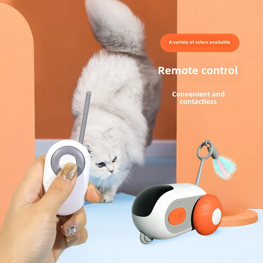 Automatic Rolling Remote Control Toy Car Interactive Cats Toy Pet and Kitten Supplies Toys for Cat Accessories Games Cats Stuff