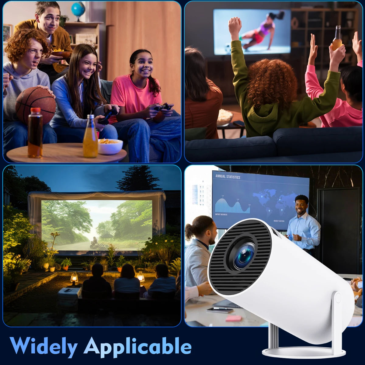 Magcubic HY300 Pro 4K Android Projector – Dual WiFi6, BT5.0, 260 ANSI Lumens