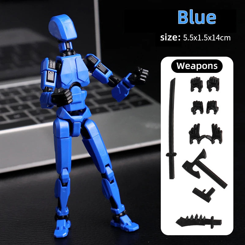 Multi-Jointed Movable Shapeshift Robot 3D Printed Mannequin Dummy Action Figures - 13 Pieces