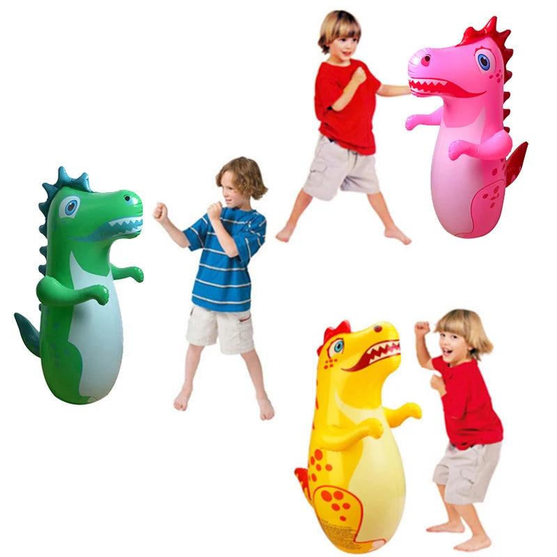 Tumbler Boxing Inflatable Dinosaur Punching Bag - Boys & Girls