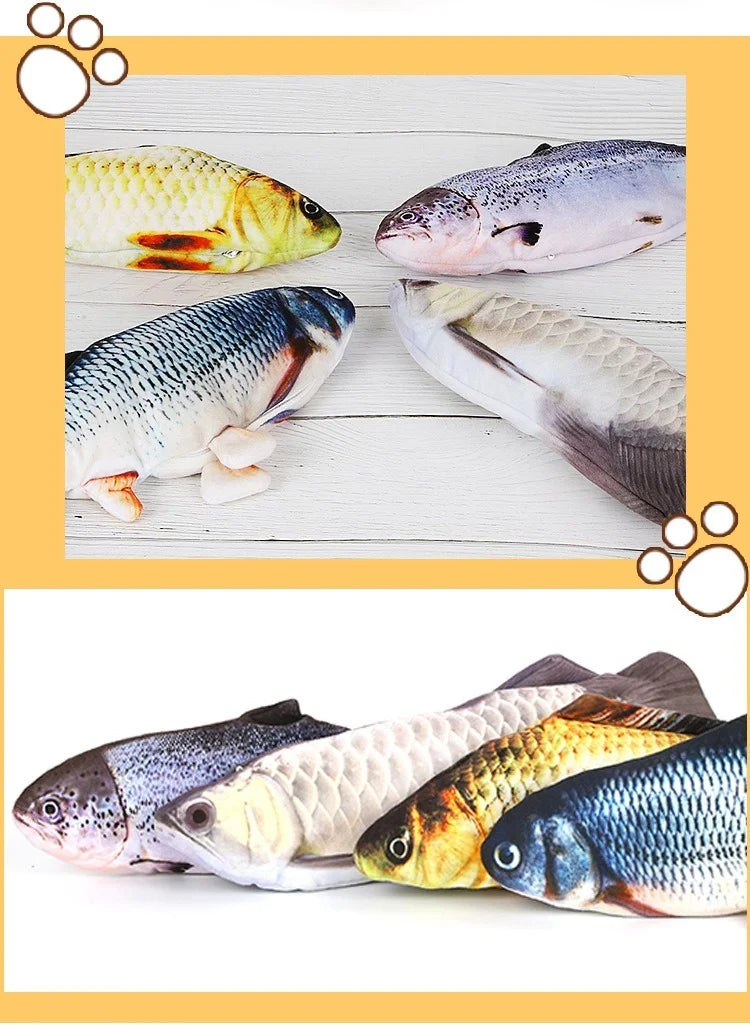 Electric Cat Toy Fish Pet Cat Toys Simulation Fish Swing Kitten Dance Fish Toy Funny Cats Chewing Playing Supplies USB Charging