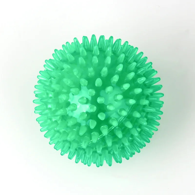 Pet Dog Toys Cat Puppy Sounding Toy Polka Squeaky Tooth Cleaning Ball TPR Training Pet Teeth Chewing Toy Thorn Balls Accessories