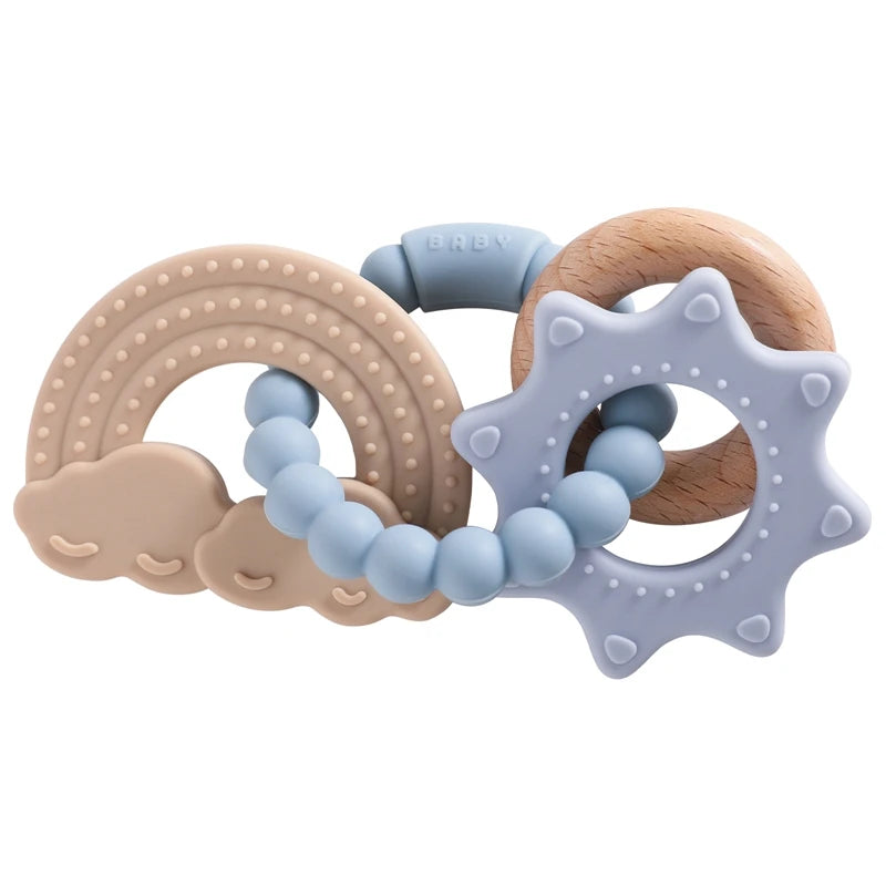 Silicone Teether Ring – Baby Sensory Toy