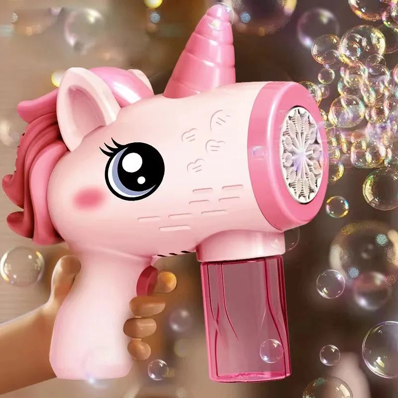 Unicorn Electric Bubble Gun with Lights