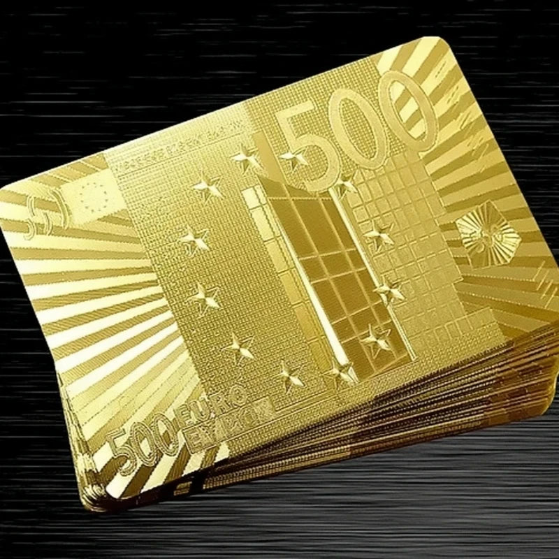 Gold Foil Poker Cards – Euro Style Plastic Waterproof Playing Cards