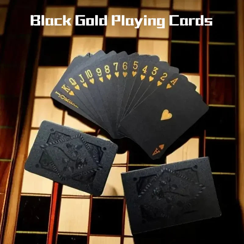 Black Gold Waterproof Playing Cards