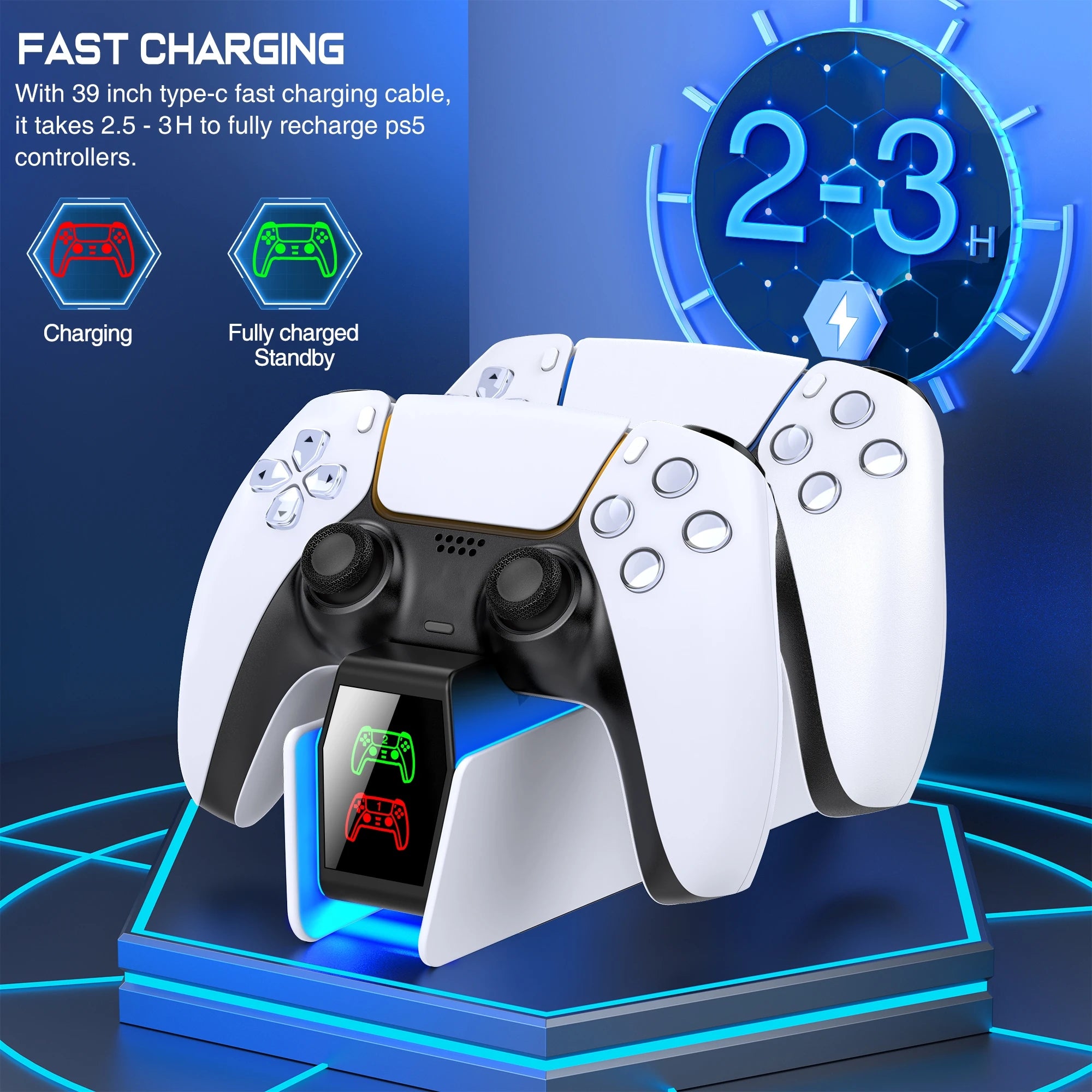 RGB Controller Charging Station for PS5