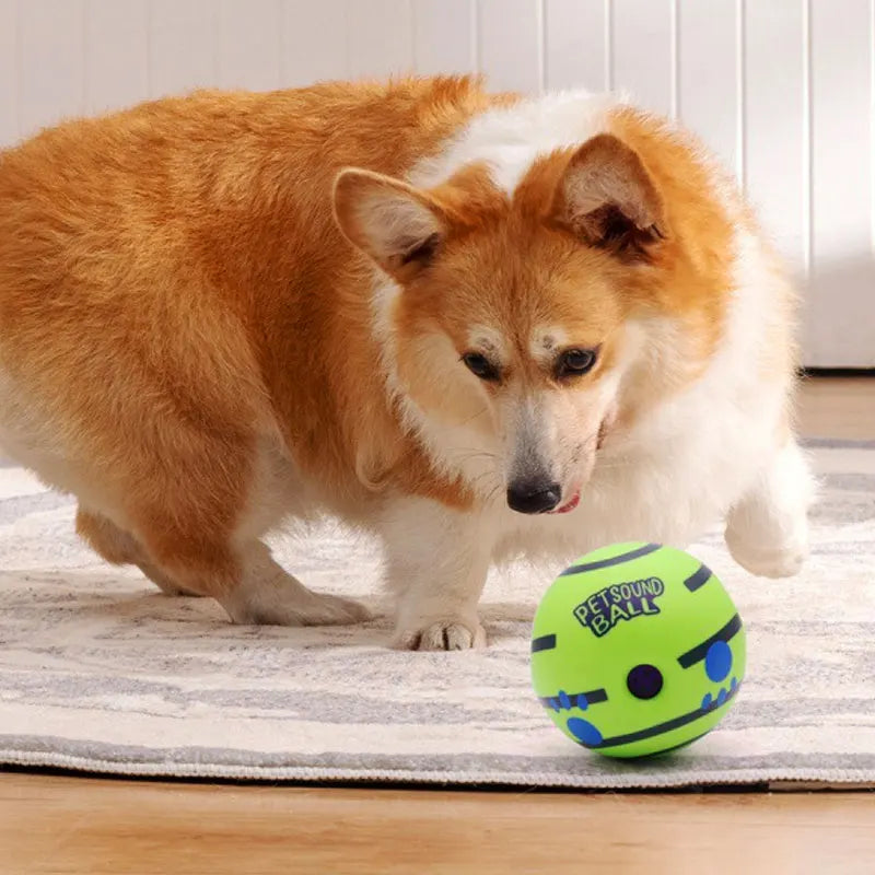 Dog Toy Wobble Wag Giggle Ball Getting Dog Attention Toy Fun Giggle Sounds When Rolled or Shaken Pets Know Best As Seen On TV