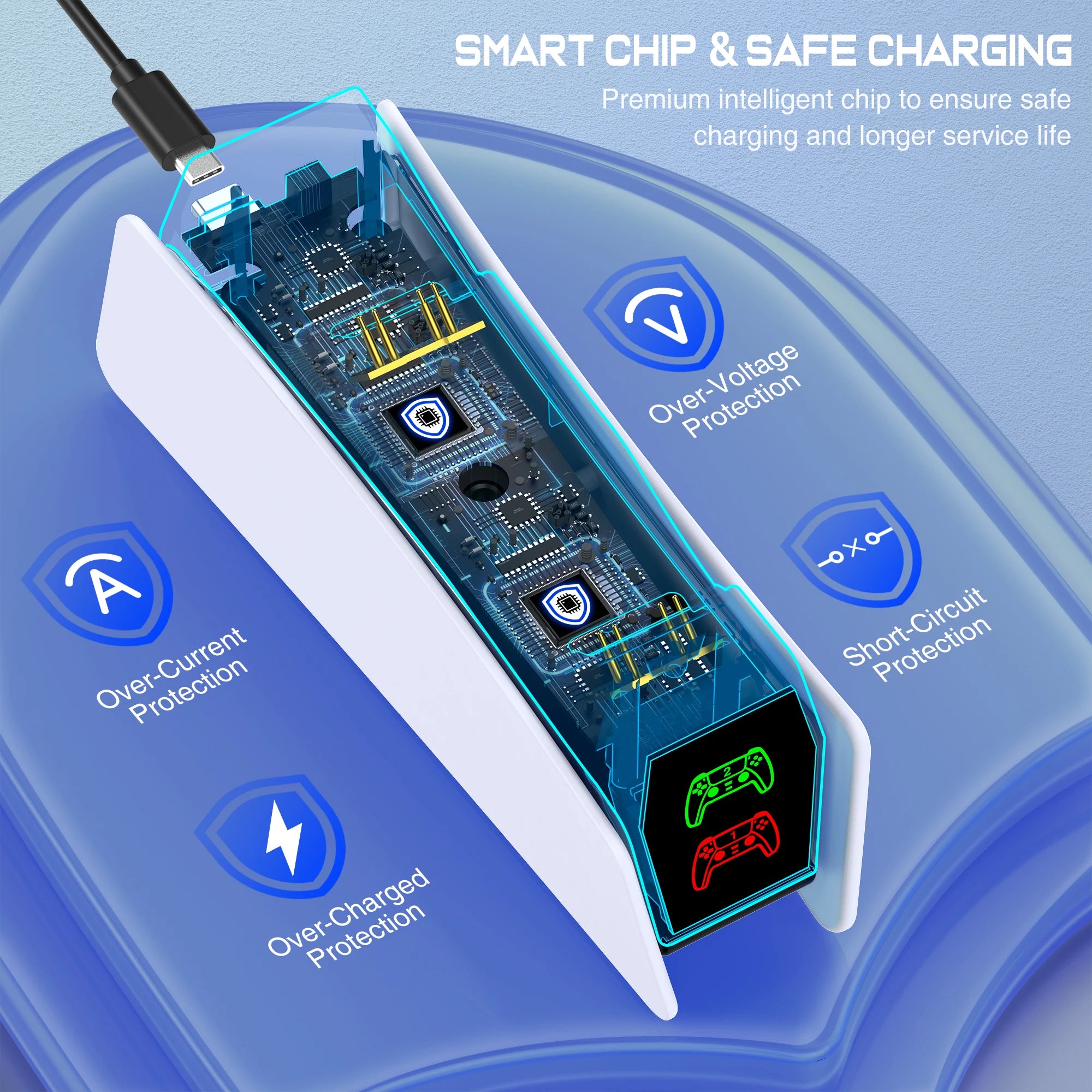 RGB Controller Charging Station for PS5