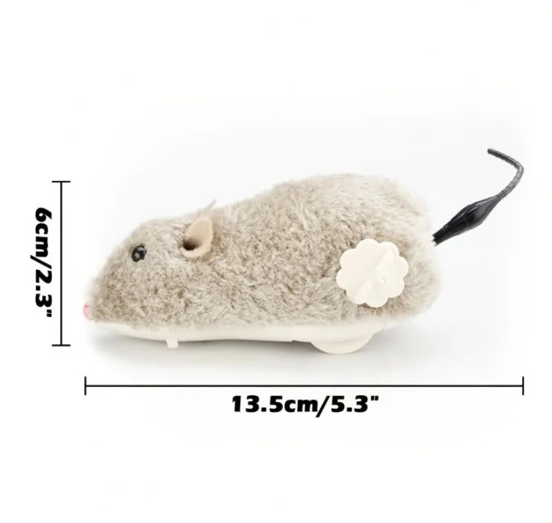 Cat Toy Clockwork Simulation Mice Battery Free Durable Indoor Cats Get High Relieve Boredom Interactive Plush Toys Pet Supplies