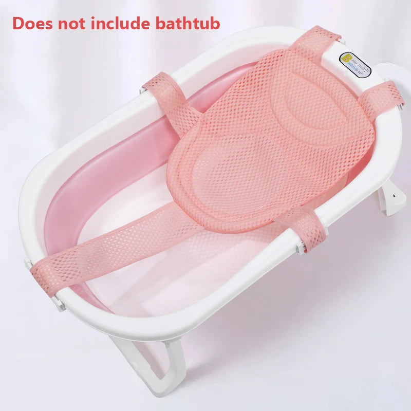 Newborn Adjustable Bathtub Pillow Seat Cushion – Anti-slip Baby Bath Net Mat