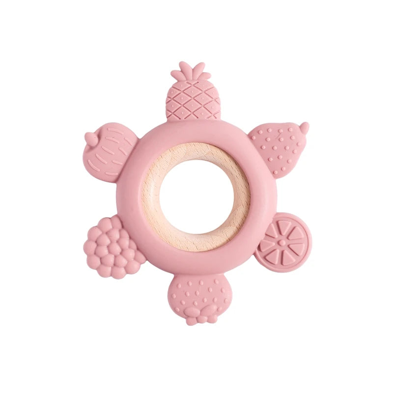 Silicone Teether Ring – Baby Sensory Toy