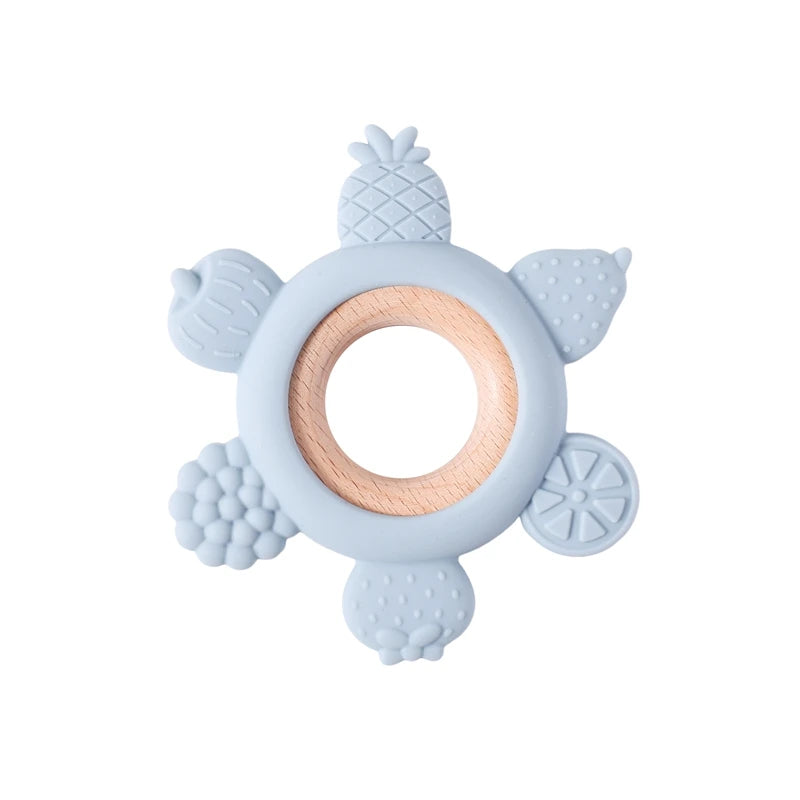 Silicone Teether Ring – Baby Sensory Toy