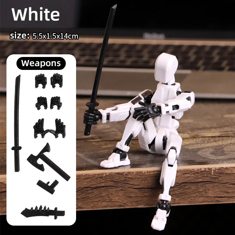 Multi-Jointed Movable Shapeshift Robot 3D Printed Mannequin Dummy Action Figures - 13 Pieces