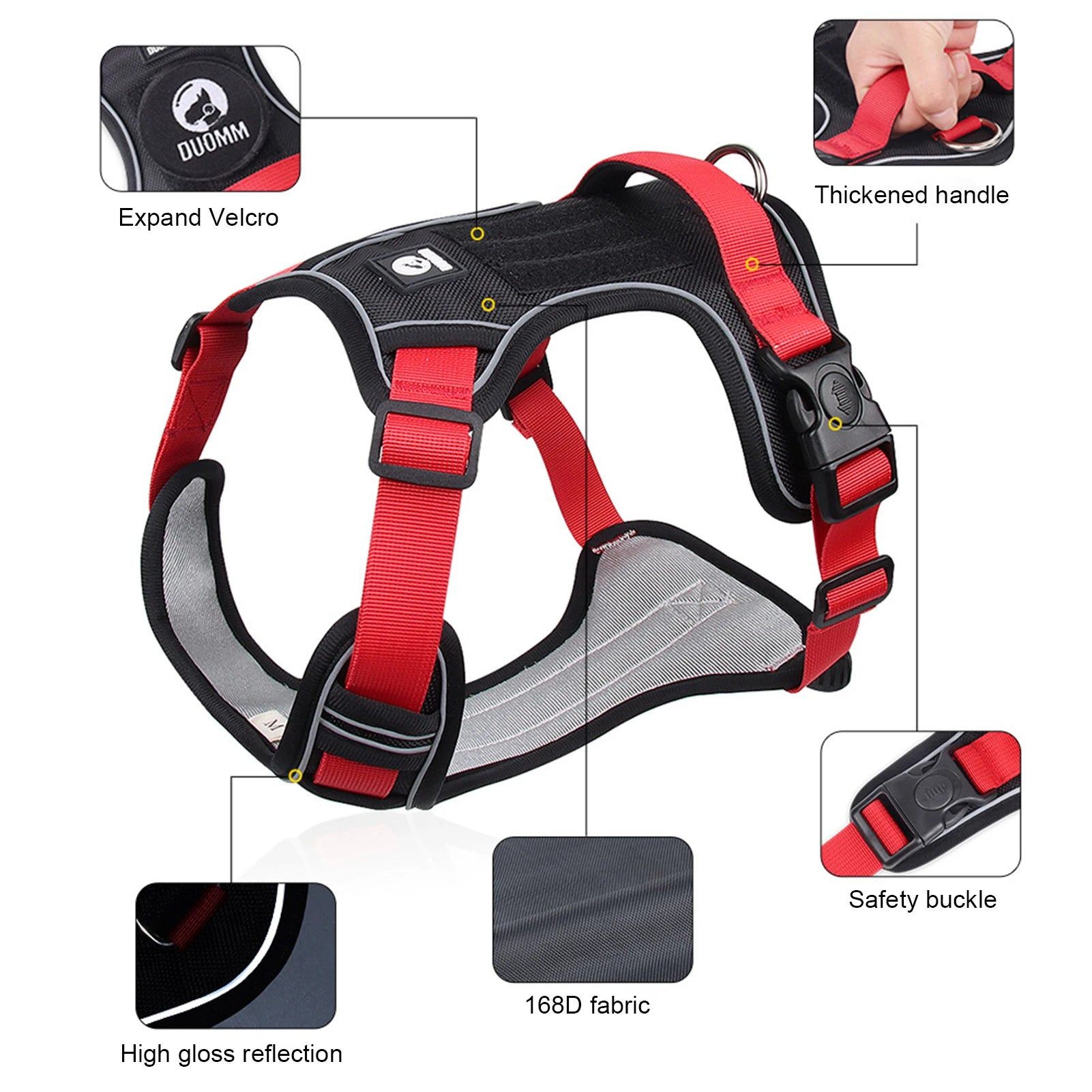 Reflective Tactical Dog Harness - Medium/Large