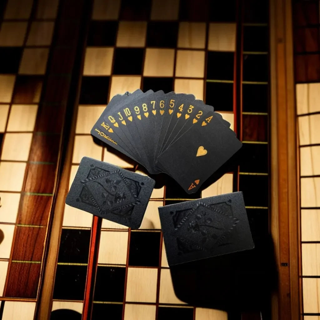 Black Gold Waterproof Playing Cards