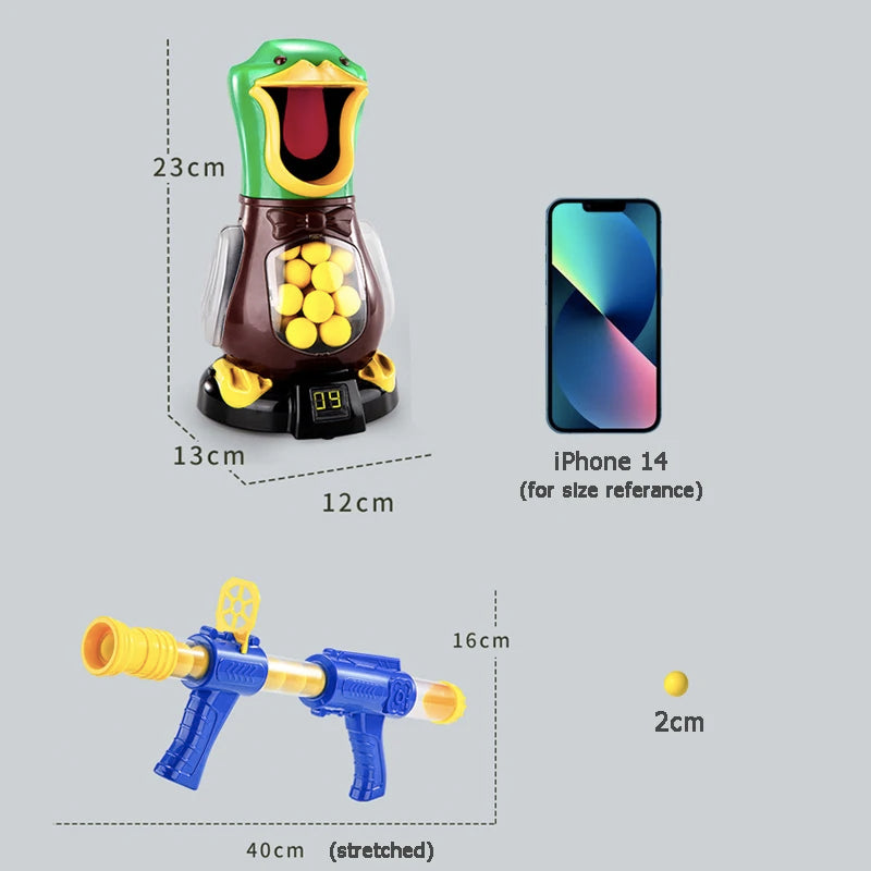 Hungry Shooting Duck Toy 98K Pistol Air Gun with Light