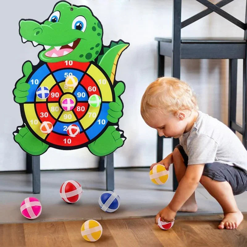 Montessori Slingshot Sticky Ball Dartboard Game