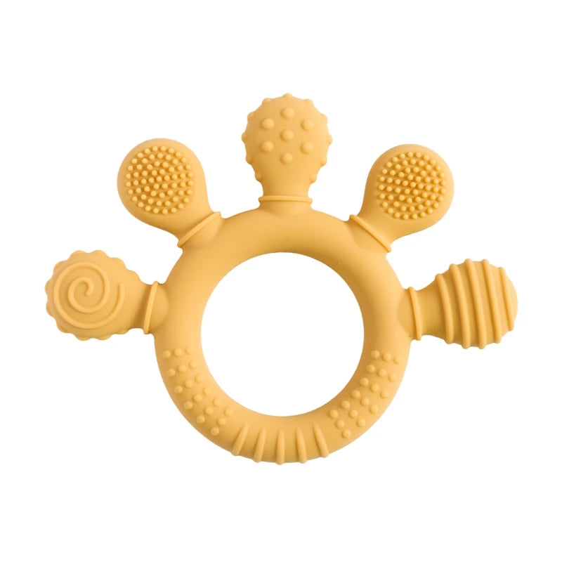 Silicone Teether Ring – Baby Sensory Toy