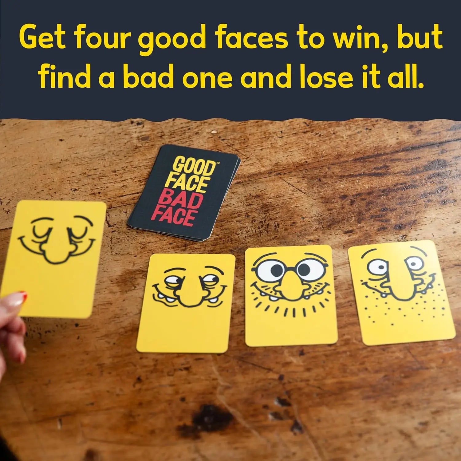 Good Face Bad Face Card Game - Hilarious Party & Travel Game