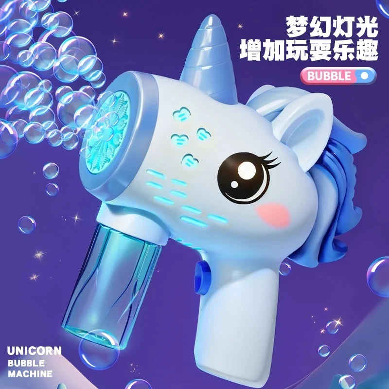 Unicorn Electric Bubble Gun with Lights